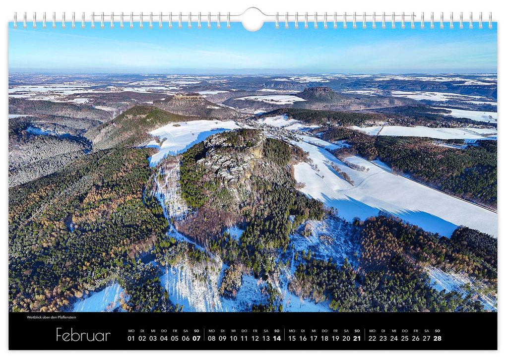 Weitere Ansicht: Kalender Sächsische Schweiz Luftaufnahmen 2027 | Peter Schubert