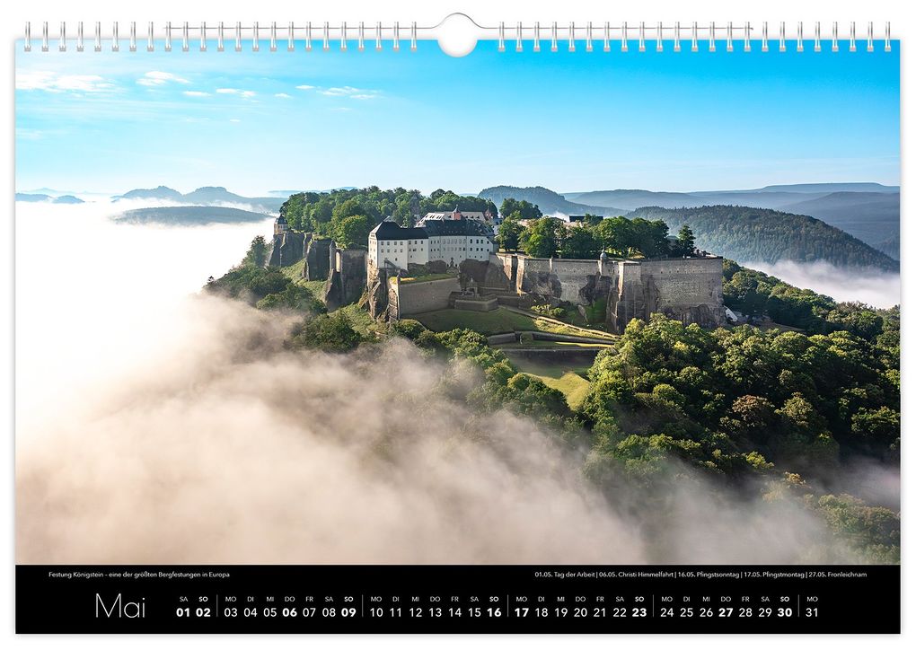 Weitere Ansicht: Kalender Sächsische Schweiz Luftaufnahmen 2027 | Peter Schubert
