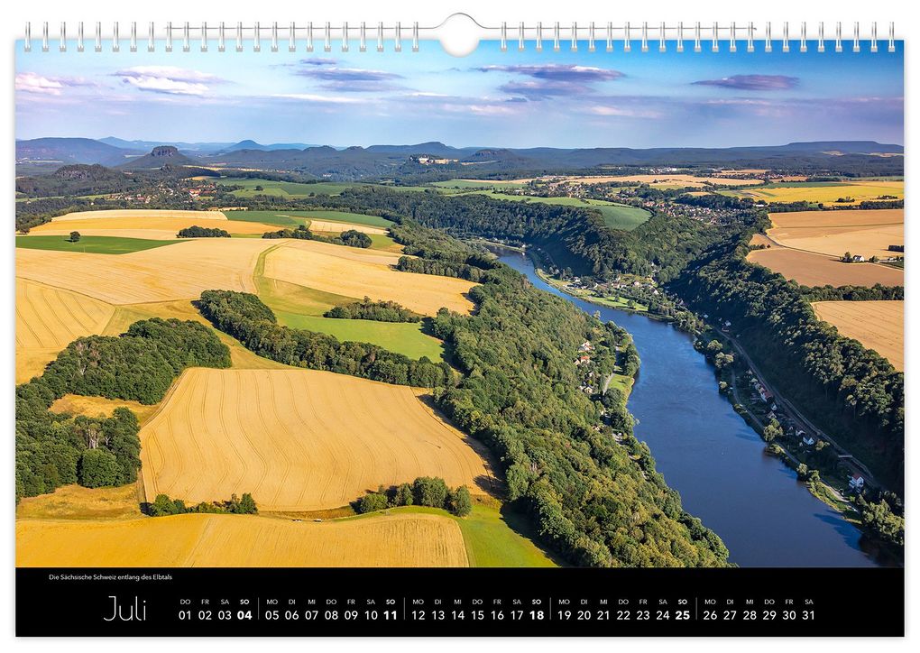 Weitere Ansicht: Kalender Sächsische Schweiz Luftaufnahmen 2027 | Peter Schubert