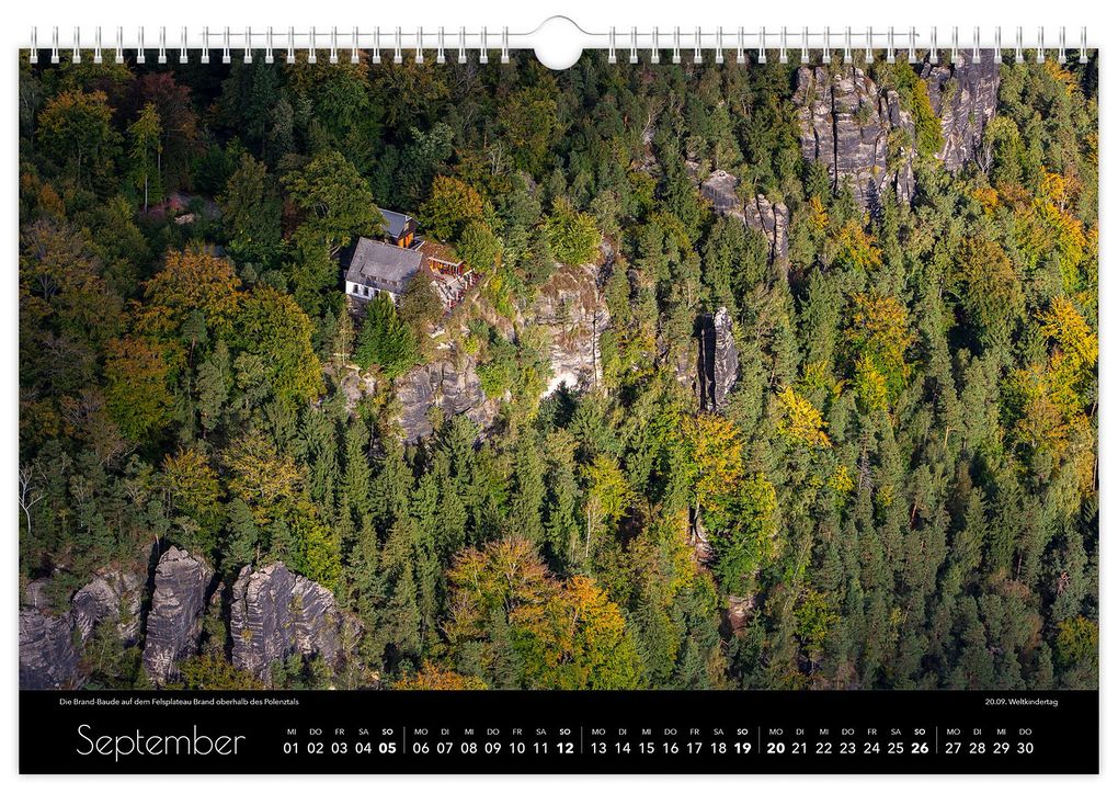 Weitere Ansicht: Kalender Sächsische Schweiz Luftaufnahmen 2027 | Peter Schubert