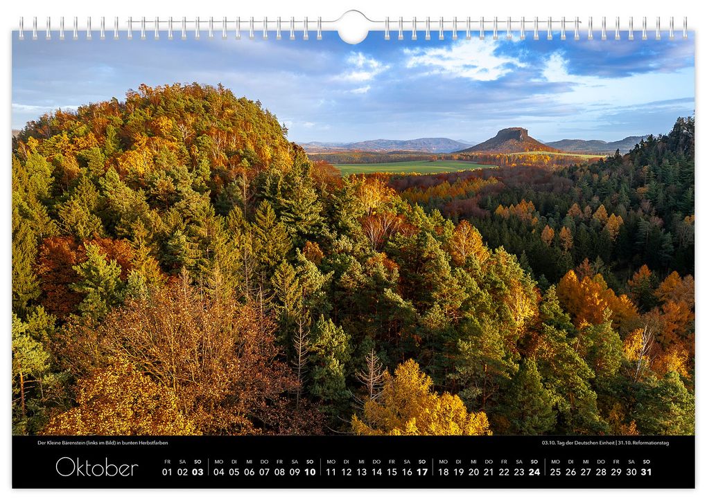Weitere Ansicht: Kalender Sächsische Schweiz Luftaufnahmen 2027 | Peter Schubert