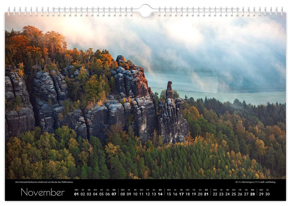 Weitere Ansicht: Kalender Sächsische Schweiz Luftaufnahmen 2027 | Peter Schubert