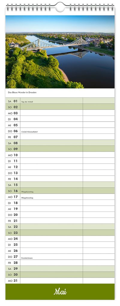 Weitere Ansicht: Küchenkalender Dresden und Umgebung 2027 | Peter Schubert, K4 Verlag