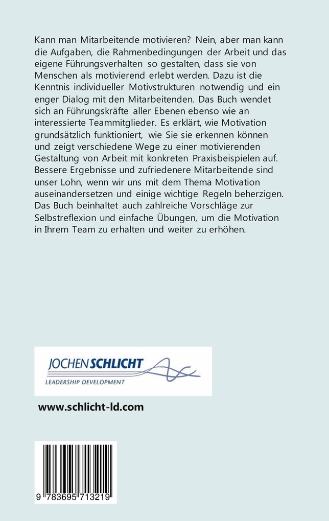 Weitere Ansicht: Motivation erkennen und ansprechen | Jochen Schlicht