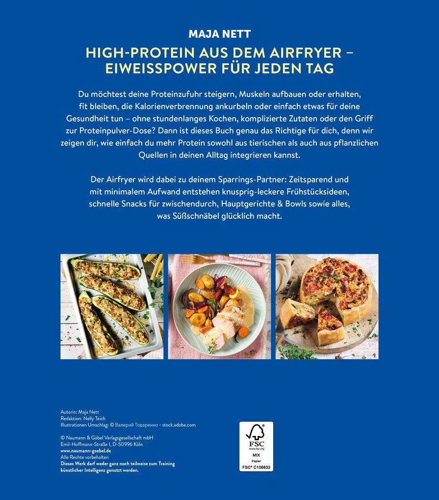 Weitere Ansicht: High Protein Airfryer-Kochbuch | Maja Nett