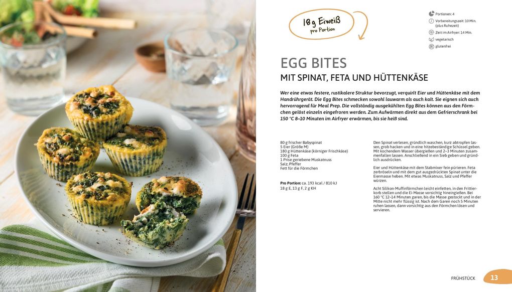 Weitere Ansicht: High Protein Airfryer-Kochbuch | Maja Nett