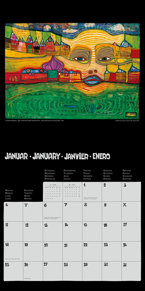 Weitere Ansicht: Hundertwasser Broschürenkalender Art 2027 | Friedensreich Hundertwasser