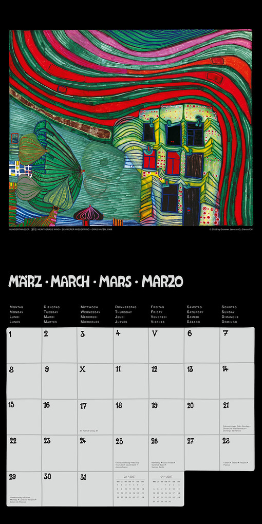 Weitere Ansicht: Hundertwasser Broschürenkalender Art 2027 | Friedensreich Hundertwasser