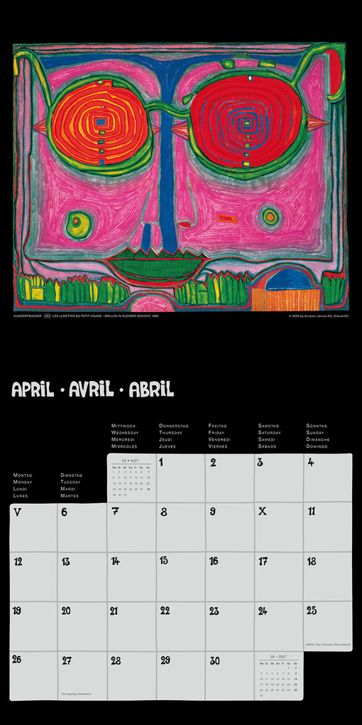 Weitere Ansicht: Hundertwasser Broschürenkalender Art 2027 | Friedensreich Hundertwasser