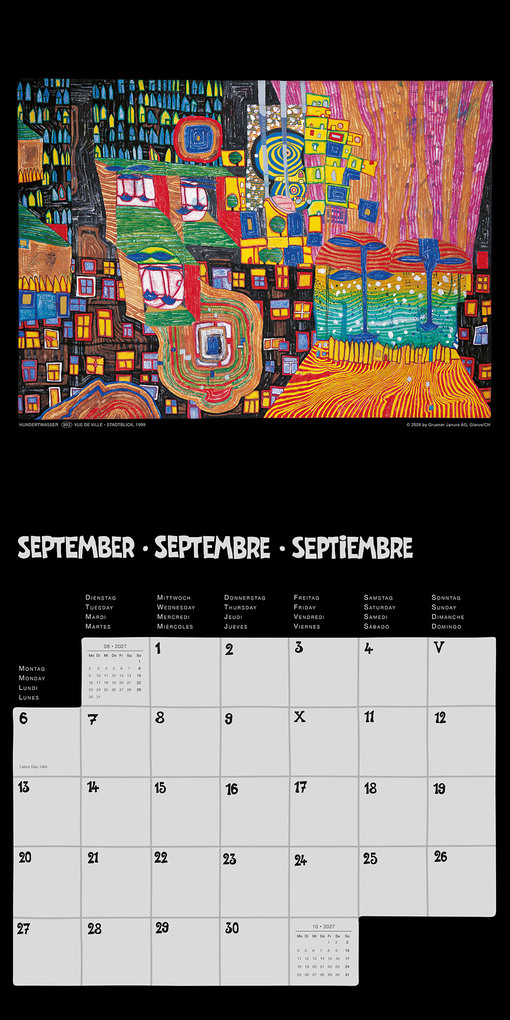 Weitere Ansicht: Hundertwasser Broschürenkalender Art 2027 | Friedensreich Hundertwasser