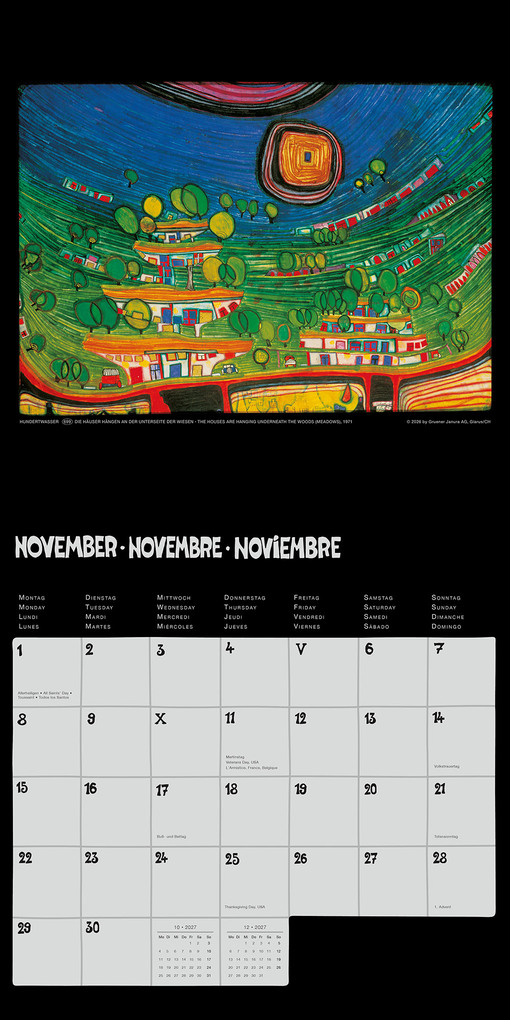 Weitere Ansicht: Hundertwasser Broschürenkalender Art 2027 | Friedensreich Hundertwasser
