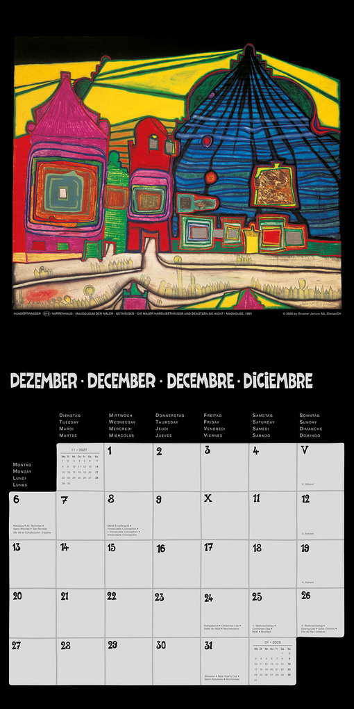 Weitere Ansicht: Hundertwasser Broschürenkalender Art 2027 | Friedensreich Hundertwasser