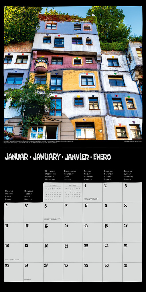 Weitere Ansicht: Hundertwasser Broschürenkalender Architektur 2027 | Friedensreich Hundertwasser