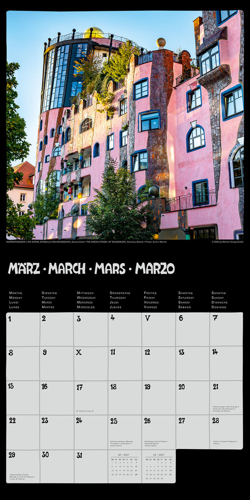 Weitere Ansicht: Hundertwasser Broschürenkalender Architektur 2027 | Friedensreich Hundertwasser