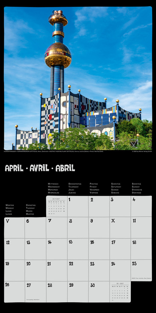 Weitere Ansicht: Hundertwasser Broschürenkalender Architektur 2027 | Friedensreich Hundertwasser
