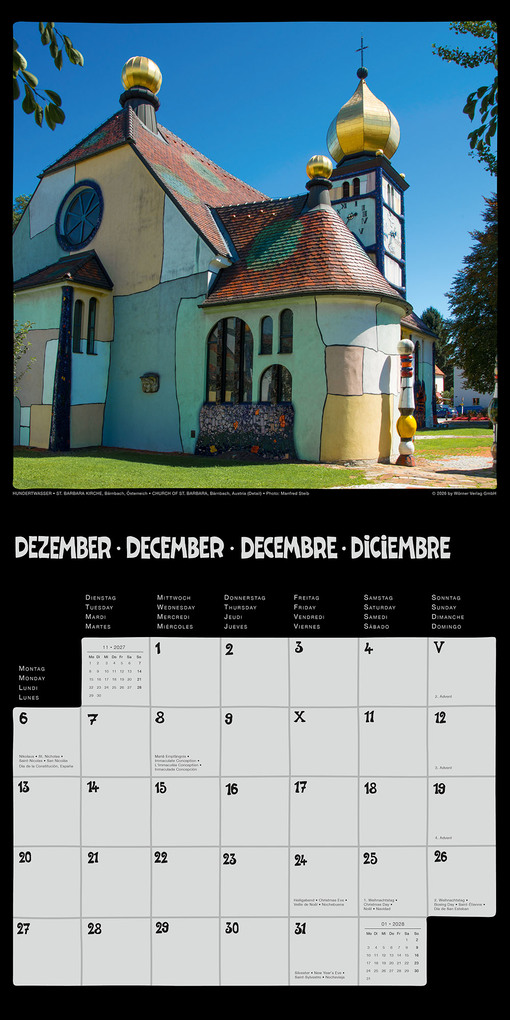 Weitere Ansicht: Hundertwasser Broschürenkalender Architektur 2027 | Friedensreich Hundertwasser