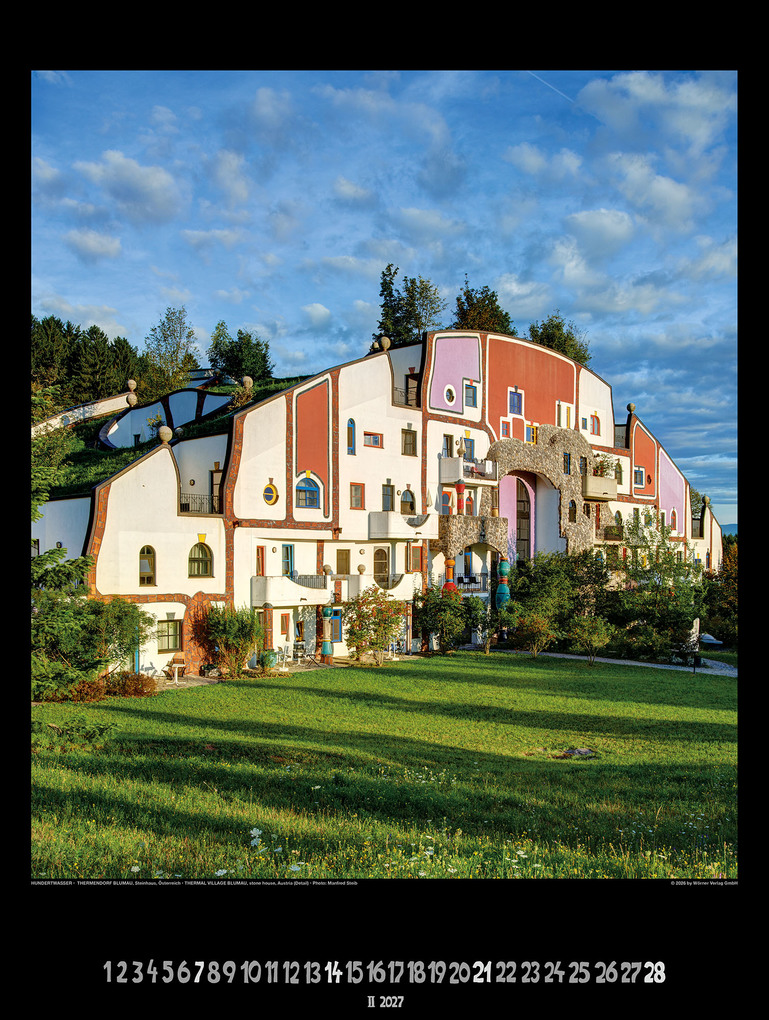Weitere Ansicht: Großer Hundertwasser Architektur Kalender 2027 | Friedensreich Hundertwasser