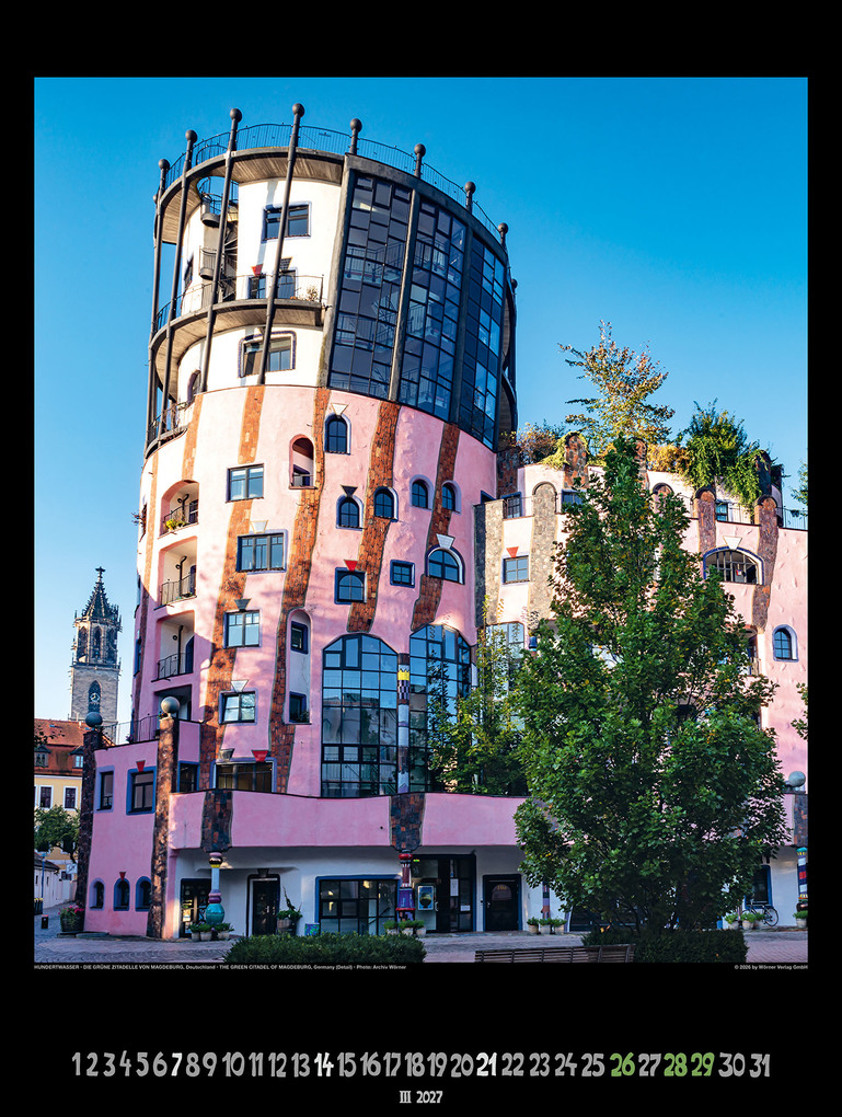 Weitere Ansicht: Großer Hundertwasser Architektur Kalender 2027 | Friedensreich Hundertwasser