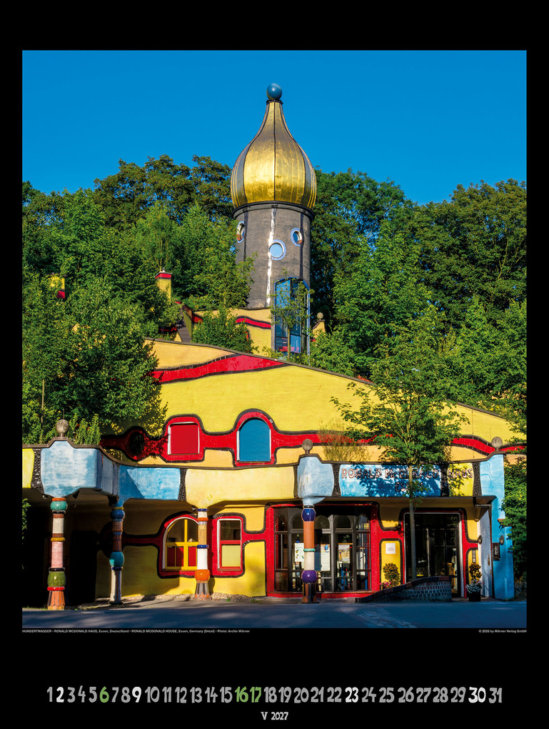 Weitere Ansicht: Großer Hundertwasser Architektur Kalender 2027 | Friedensreich Hundertwasser