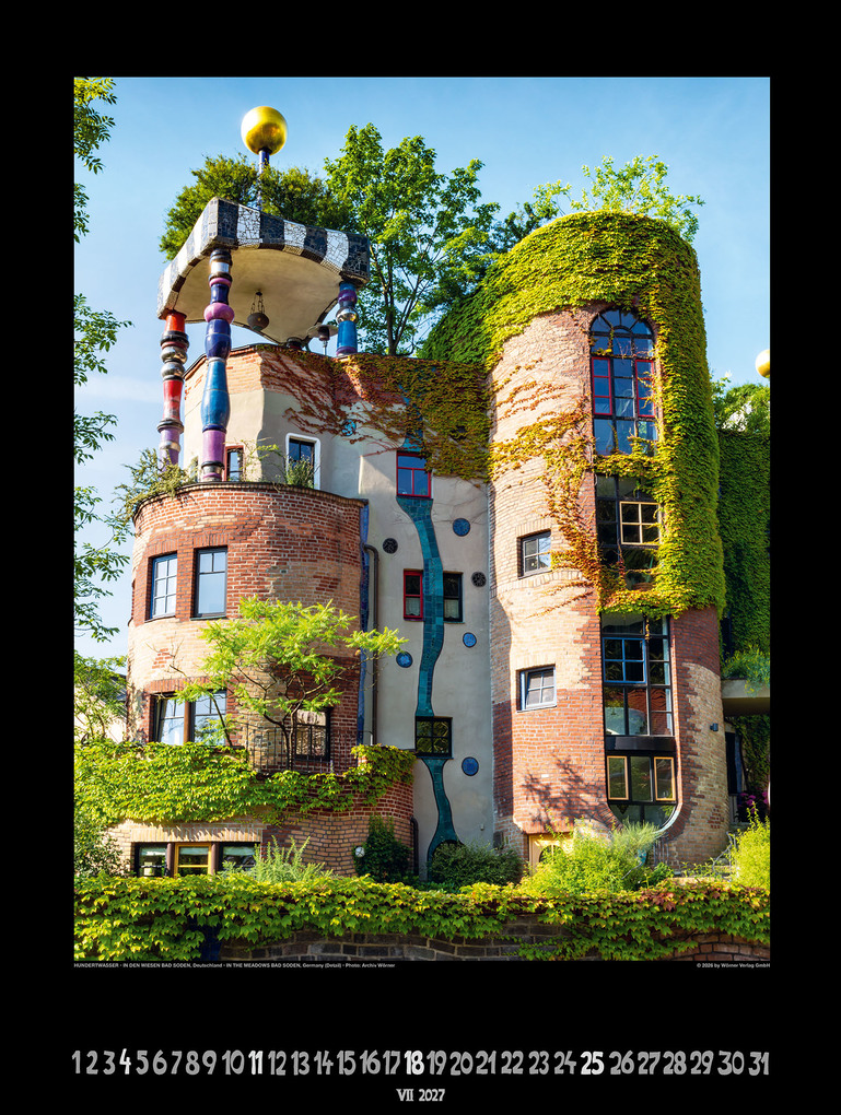 Weitere Ansicht: Großer Hundertwasser Architektur Kalender 2027 | Friedensreich Hundertwasser