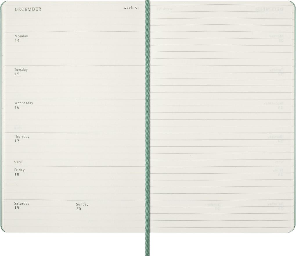 Weitere Ansicht: Moleskine 12 Monate Wochen Notizkal. 27 A5 Geb Grün