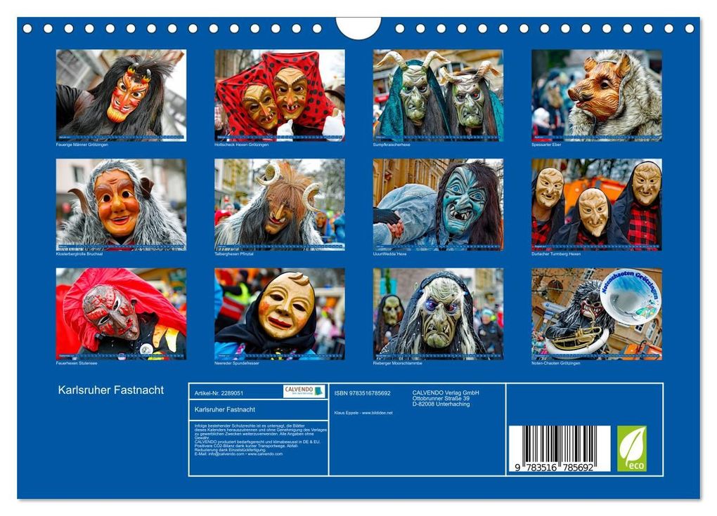 Weitere Ansicht: Karlsruher Fastnacht (Wandkalender 2027 DIN A4 quer), CALVENDO Monatskalender | Klaus Eppele, Calvendo