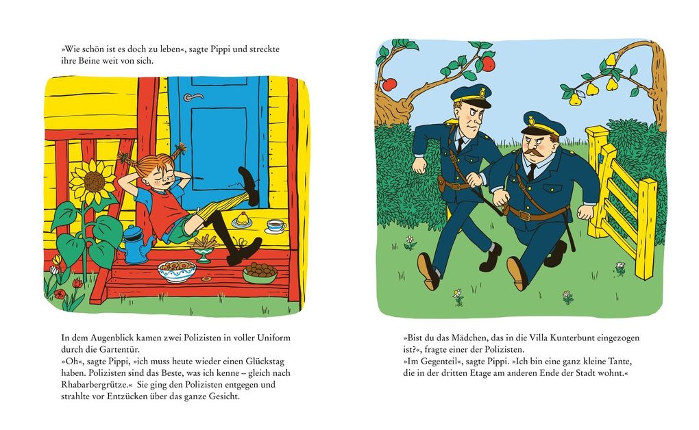Weitere Ansicht: Pippi Langstrumpf spielt Fangen mit Polizisten | Astrid Lindgren
