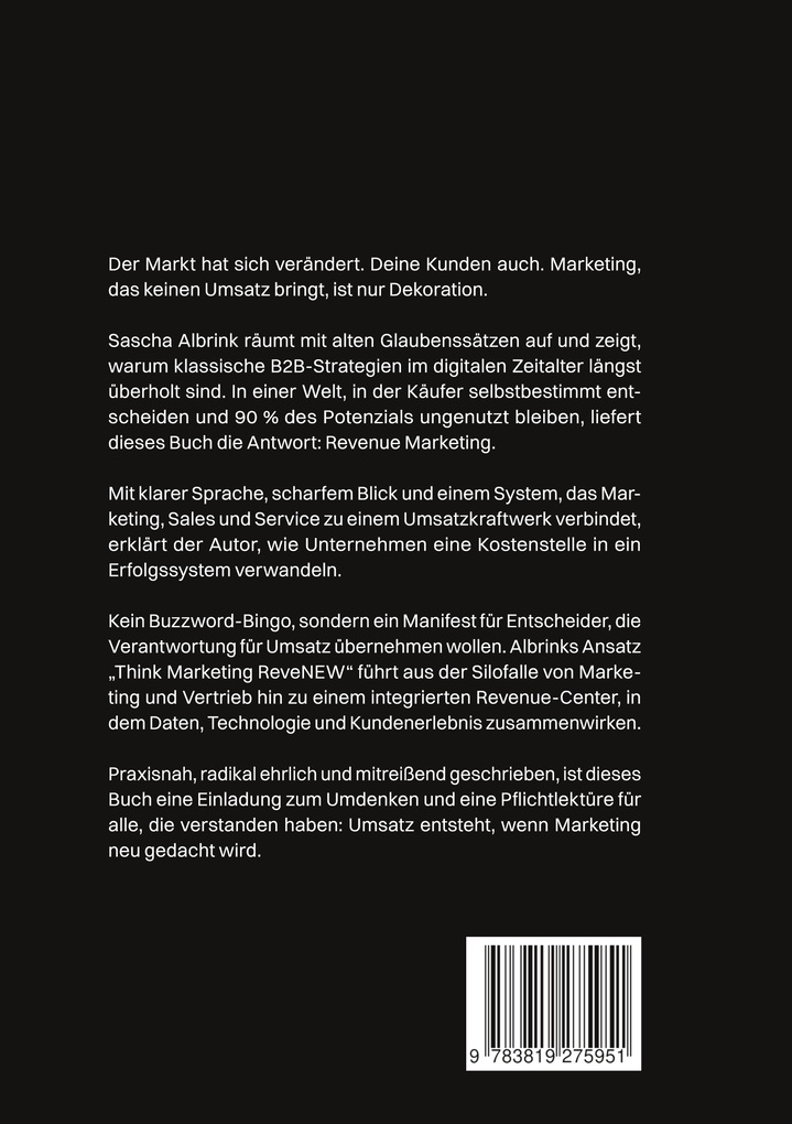 Weitere Ansicht: Think Marketing ReveNEW | Sascha Albrink