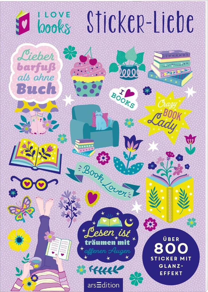 Produktbild: I Love Books - Sticker-Liebe