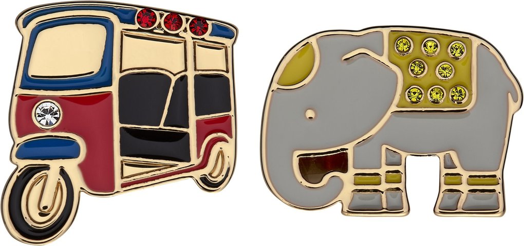 Weitere Ansicht: Moleskine Country Pins Thailand (2er-Set), Tuk-Tuk+ Elefant