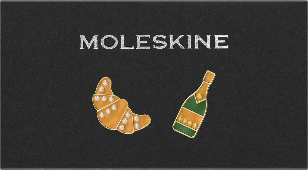 Weitere Ansicht: Moleskine Country Pins Frankreich (2er-Set), Croissant + Champagner