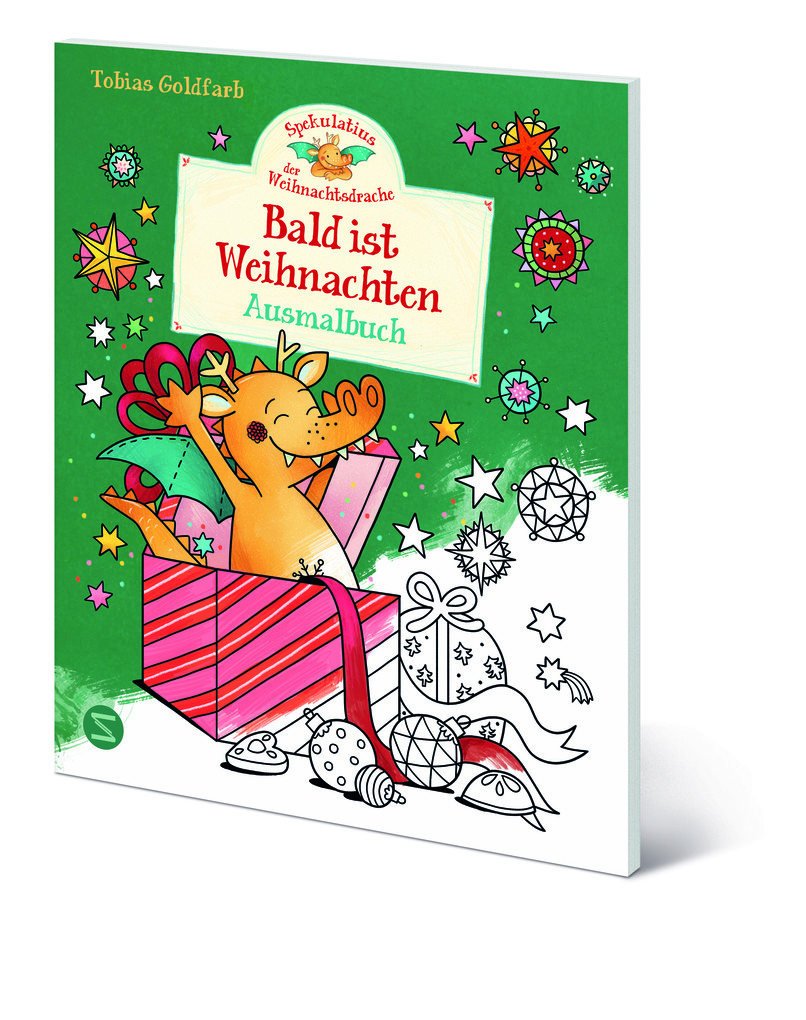 Weitere Ansicht: Spekulatius, der Weihnachtsdrache. Bald ist Weihnachten. Ausmalbuch | Tobias Goldfarb