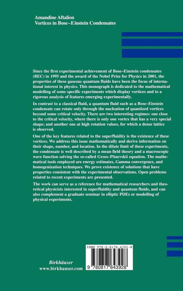 Weitere Ansicht: Vortices in Bose-Einstein Condensates | Amandine Aftalion