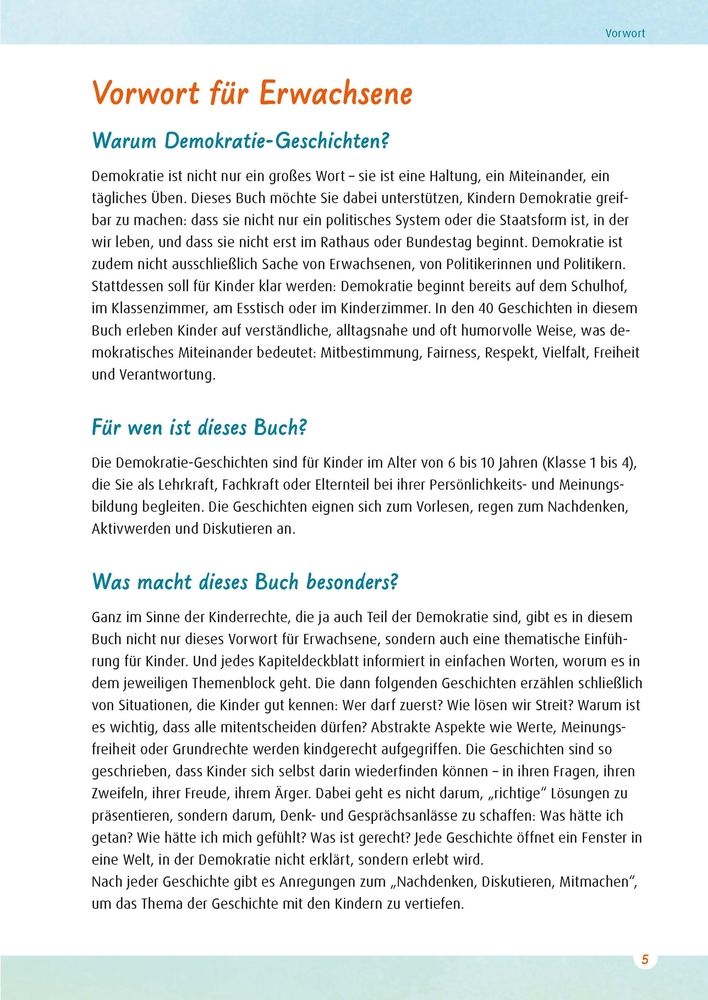 Weitere Ansicht: 40 Geschichten zur Demokratiebildung | Petra Bartoli y Eckert