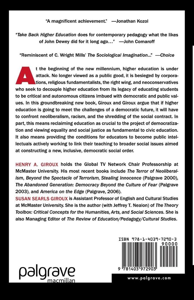 Weitere Ansicht: Take Back Higher Education | H. Giroux