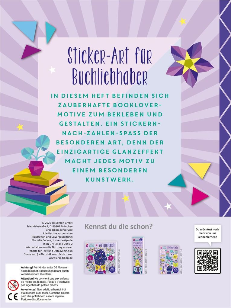 Weitere Ansicht: I Love Books - Mosaik-Stickerheft