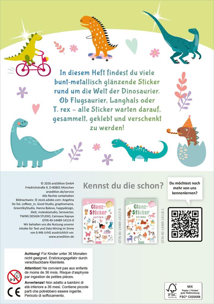 Weitere Ansicht: Glanz-Sticker - Dinosaurier