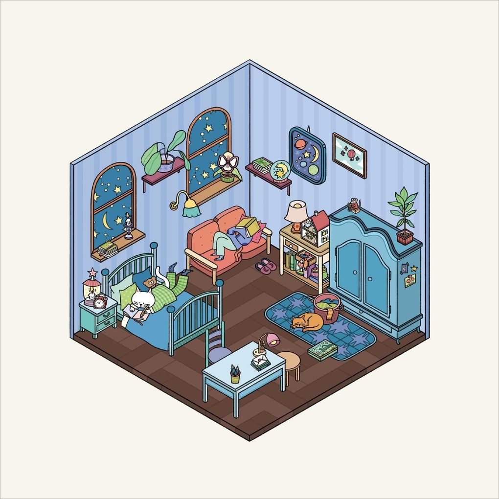 Weitere Ansicht: Mein 3D-Stickerhaus - Cozy Zuhause