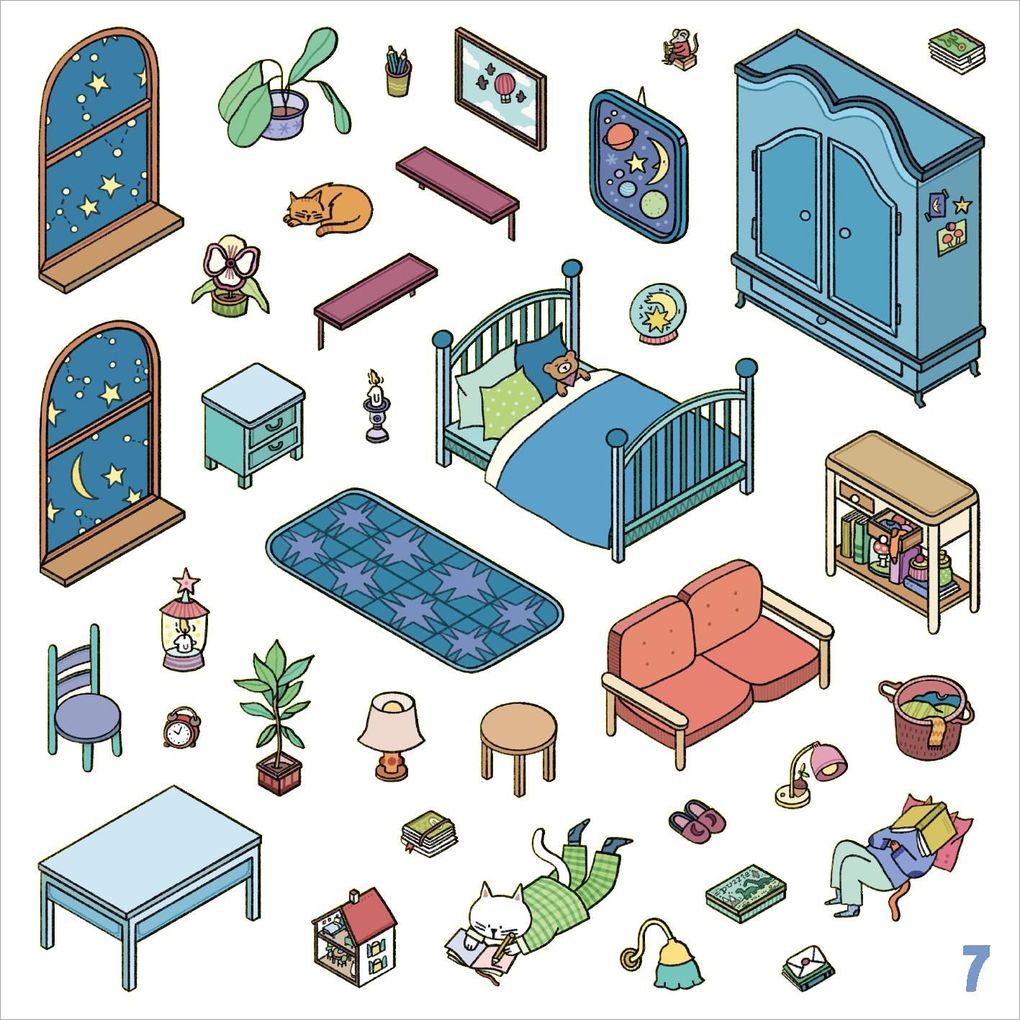 Weitere Ansicht: Mein 3D-Stickerhaus - Cozy Zuhause