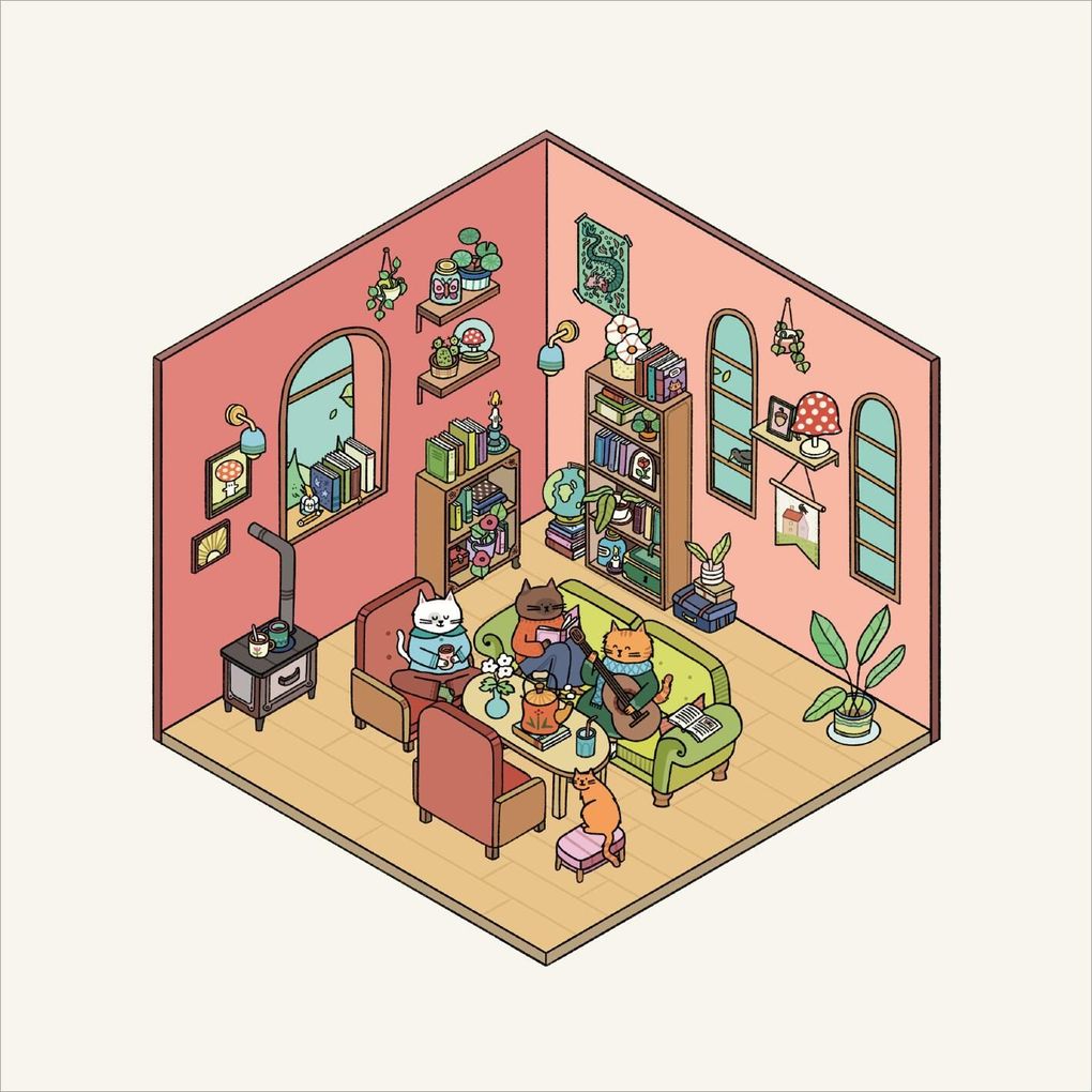 Weitere Ansicht: Mein 3D-Stickerhaus - Cozy Zuhause