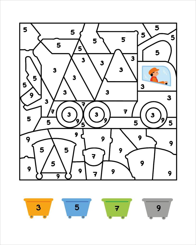 Weitere Ansicht: Malen nach Zahlen Mini - Fahrzeuge