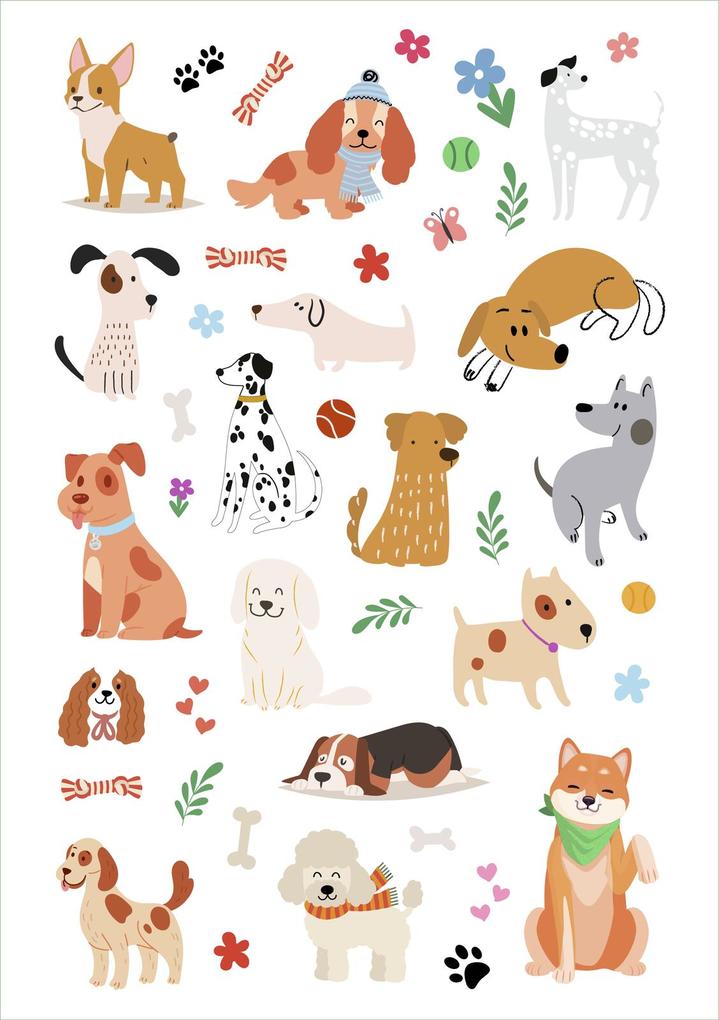 Weitere Ansicht: Glanz-Sticker - Hunde