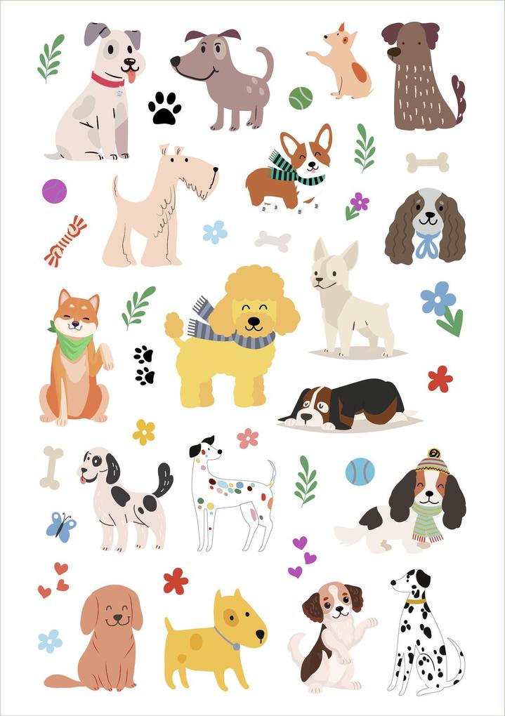Weitere Ansicht: Glanz-Sticker - Hunde