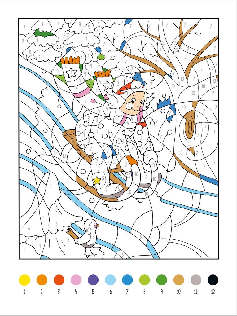 Weitere Ansicht: Mein dickes Malen-nach-Zahlen-Buch - Im Winter