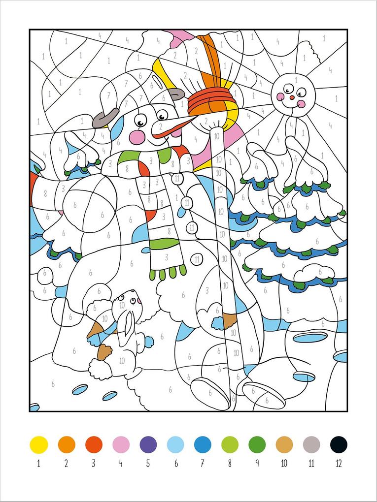 Weitere Ansicht: Mein dickes Malen-nach-Zahlen-Buch - Im Winter