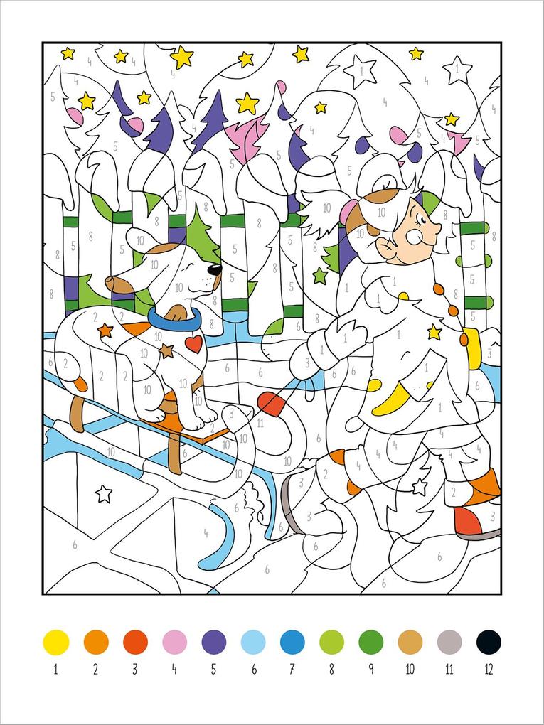 Weitere Ansicht: Mein dickes Malen-nach-Zahlen-Buch - Im Winter