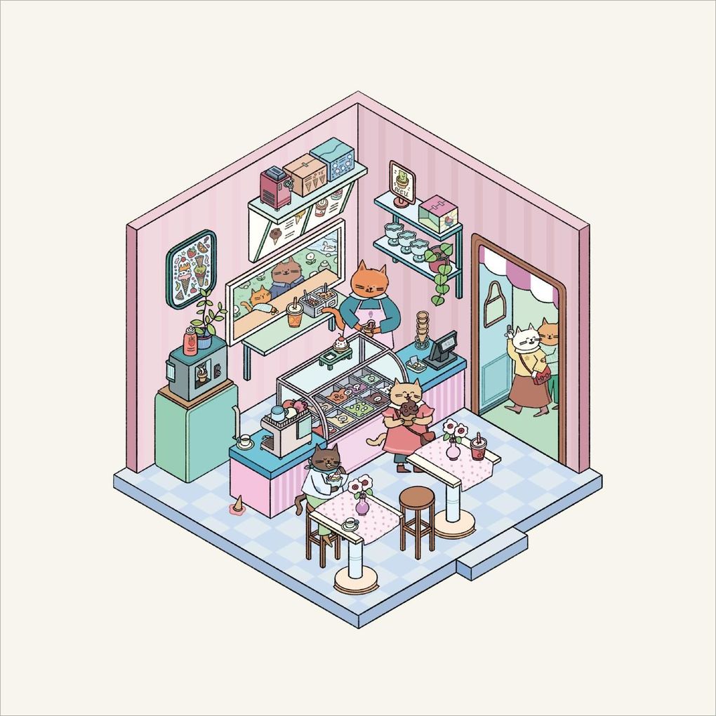 Weitere Ansicht: Mein 3D-Stickerhaus - Cozy Stadtbummel