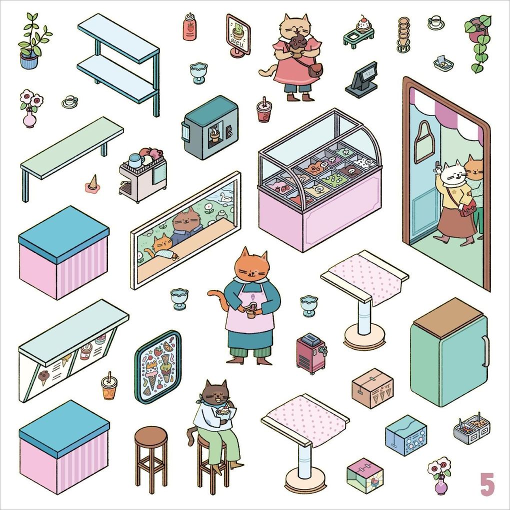 Weitere Ansicht: Mein 3D-Stickerhaus - Cozy Stadtbummel
