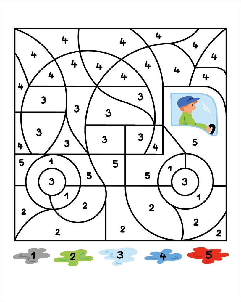 Weitere Ansicht: Malen nach Zahlen Mini - Baustelle