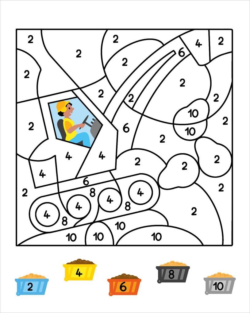 Weitere Ansicht: Malen nach Zahlen Mini - Baustelle